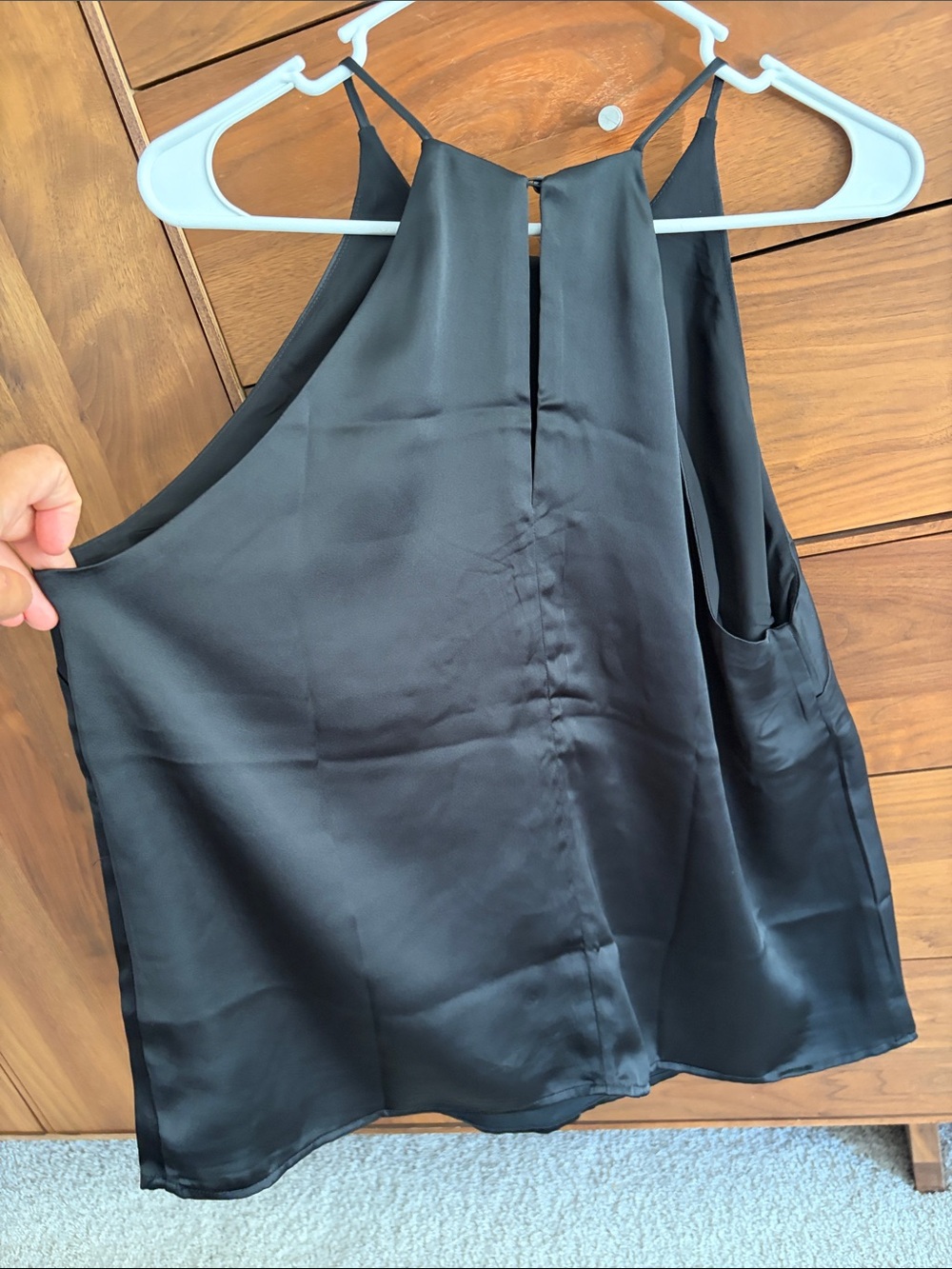 H&M Cami Black Silk top Size Large - Picture 6 of 13